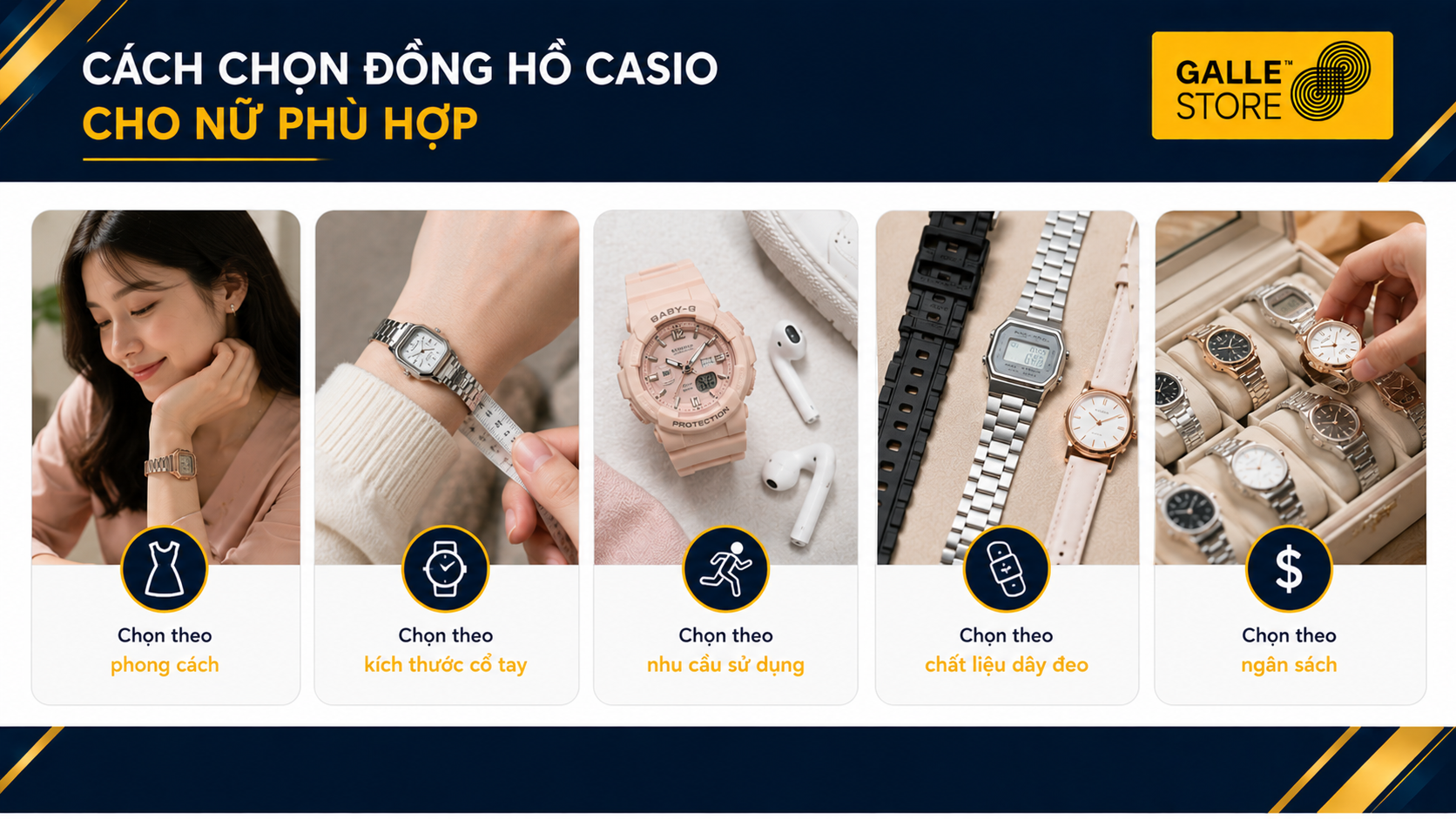 Cách chọn đồng hồ Casio cho nữ phù hợp