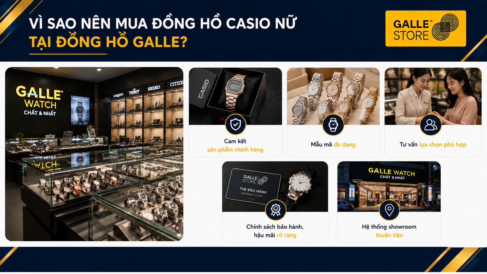 Galle Store cung cấp đồng hồ chính hãng