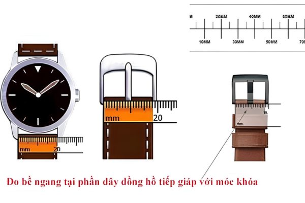 Kiểm tra các kích thước của dây đồng hồ để lựa chọn chính xác