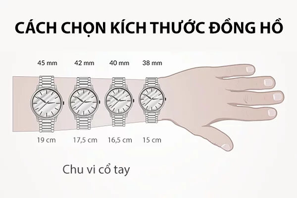 Cách chọn kích thước đồng hồ
