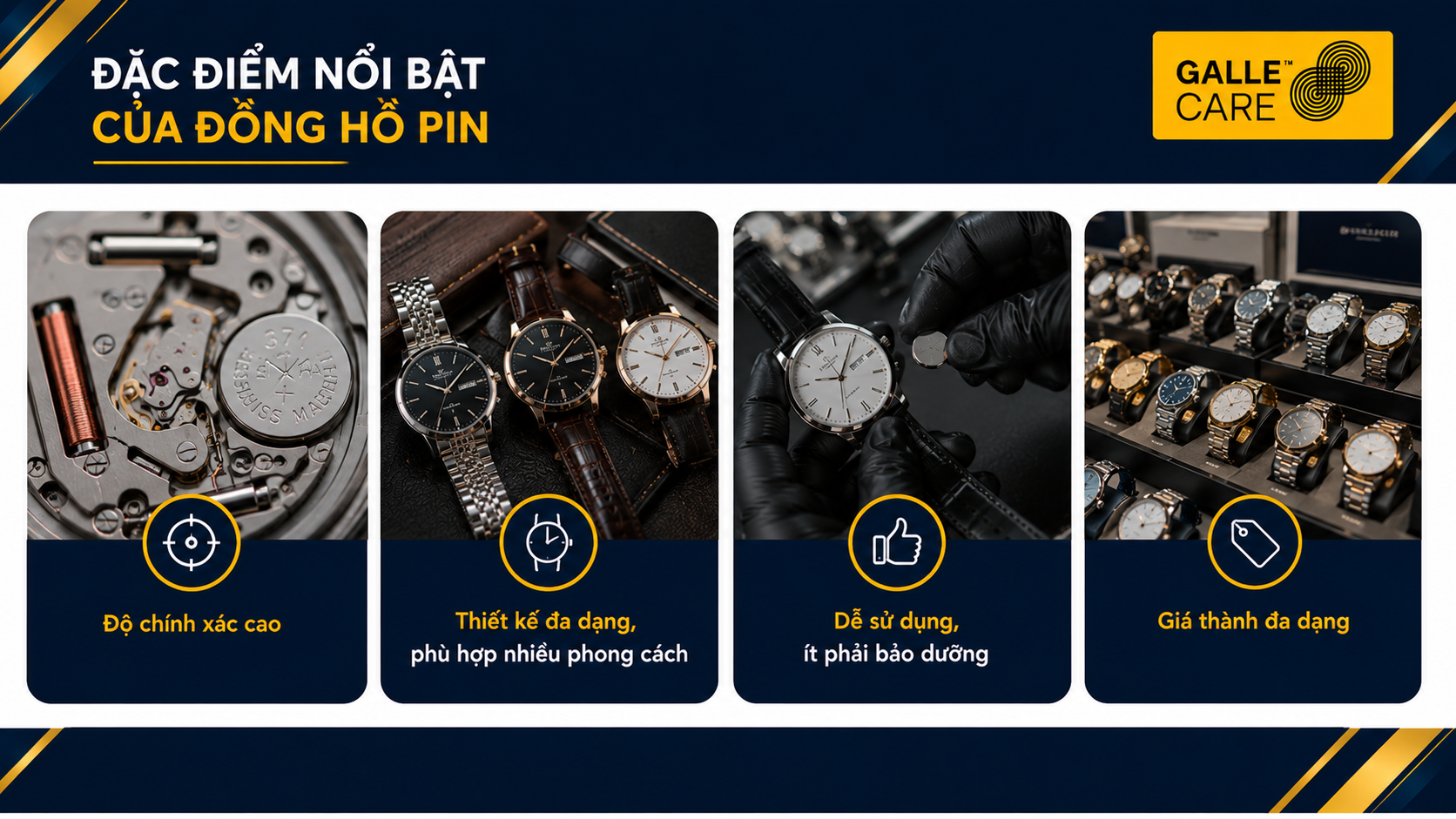 Đặc điểm nổi bật của đồng hồ pin