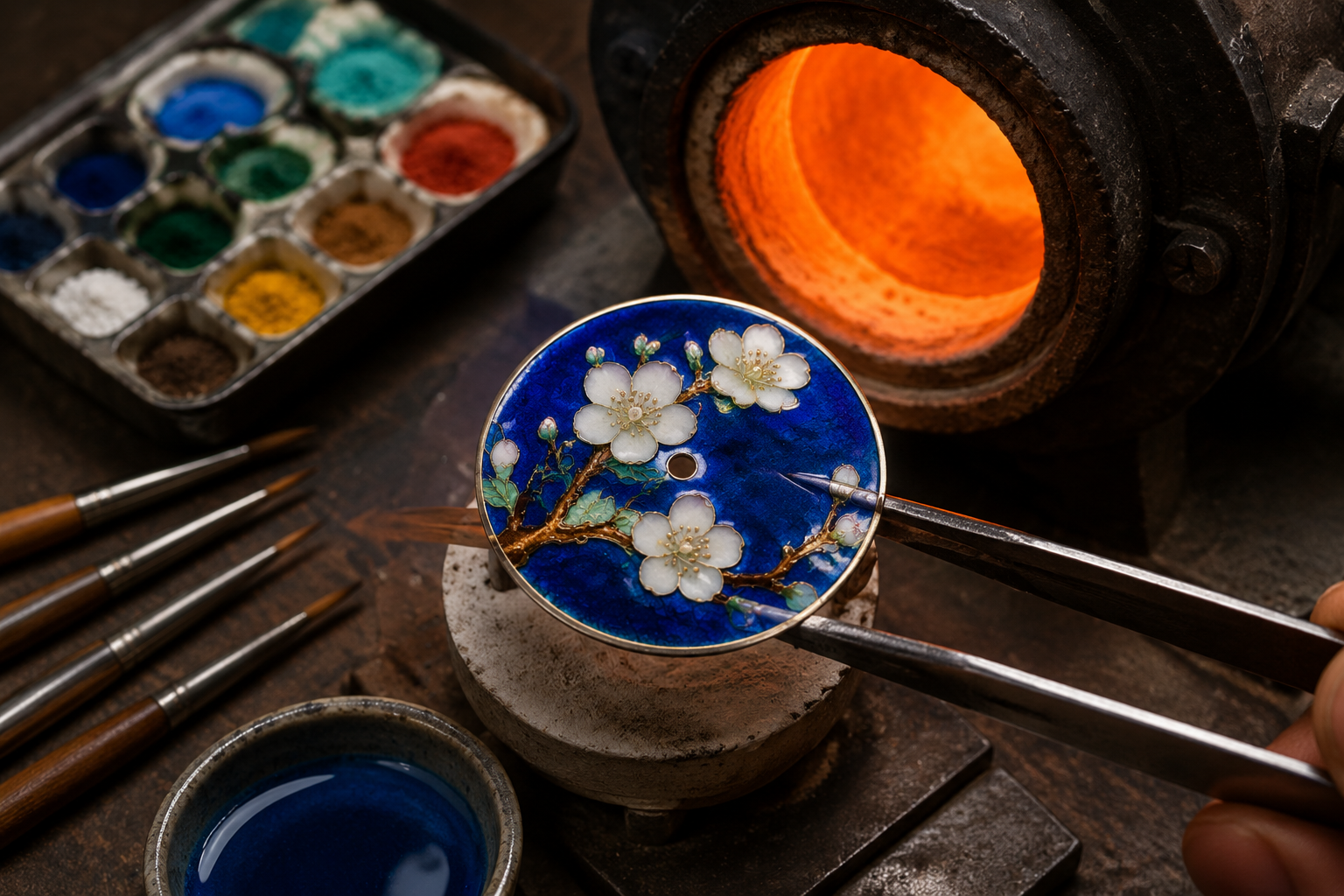 Mặt đồng hồ sử dụng phương pháp Grand Feu Enamel