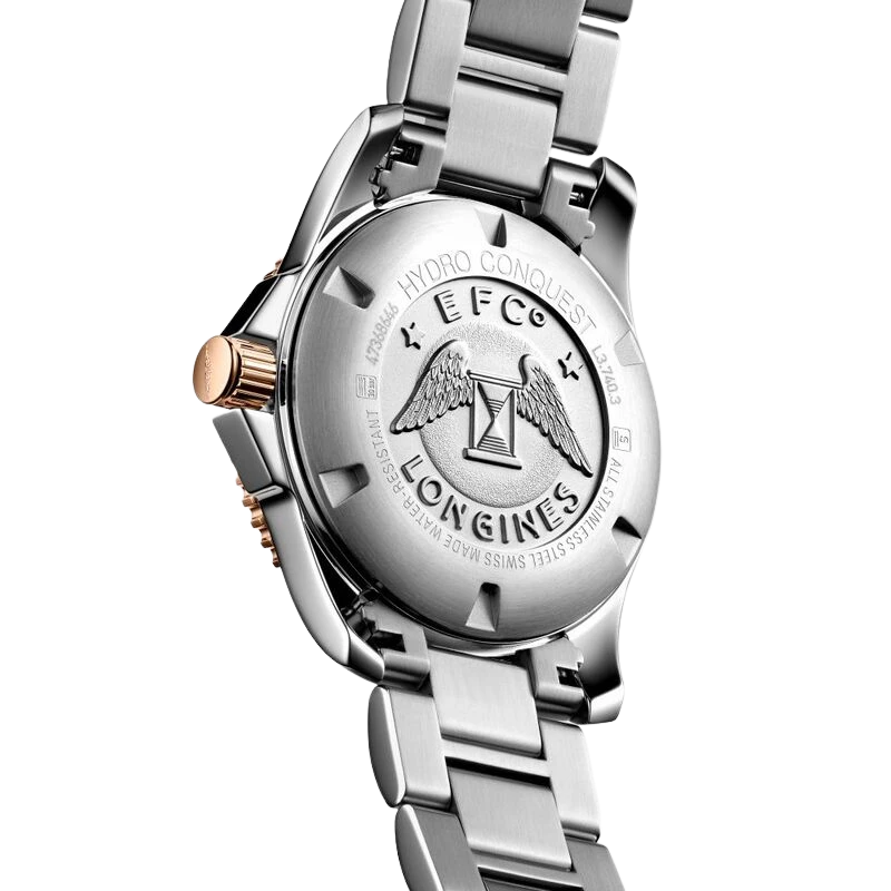 Longines HydroConquest sử dụng vỏ thép bền bỉ