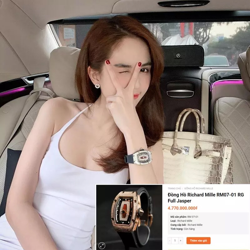 Ảnh Ngọc Trịnh và chiếc đồng hồ