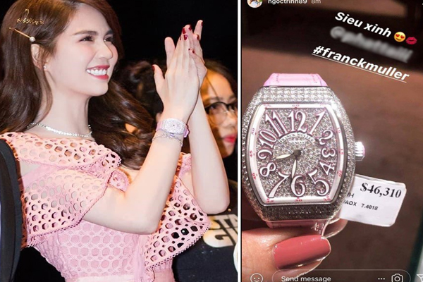 Đồng hồ Franck Muller Vanguard Lady V32 Rose Gold Full Diamond Pink