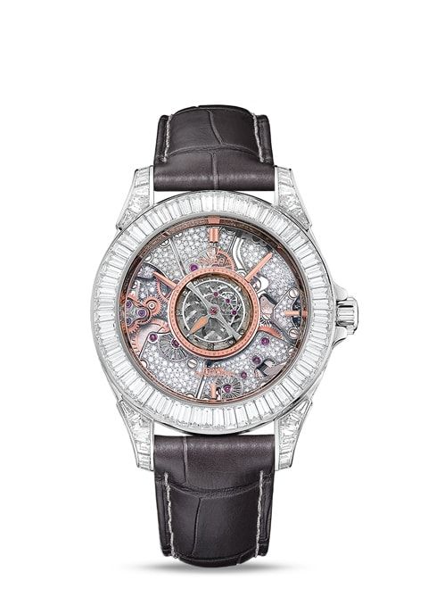 Đồng hồ Platinum on leather strap - 513.98.21.56.001
