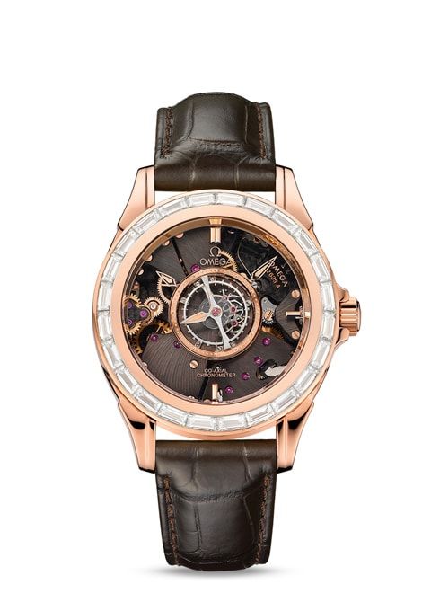 Đồng hồ Red gold on leather strap - 513.58.39.21.64.001