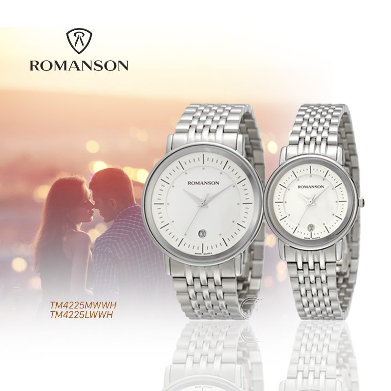 Đồng hồ đôi Romanson TM4225MWWH + TM4225LWWH