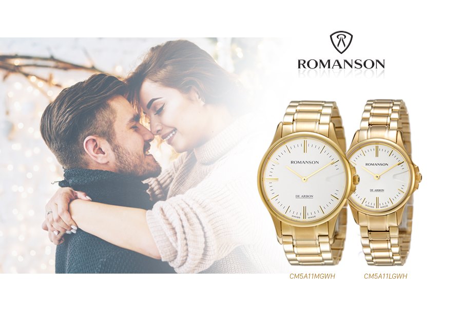 Đồng hồ đôi Romanson CM5A11MGWH + CM5A11LGWH