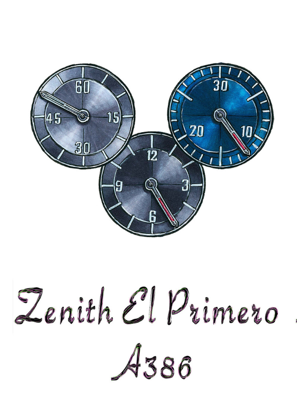 Zenith El Primero A386: Thiết kế chronograph huyền thoại