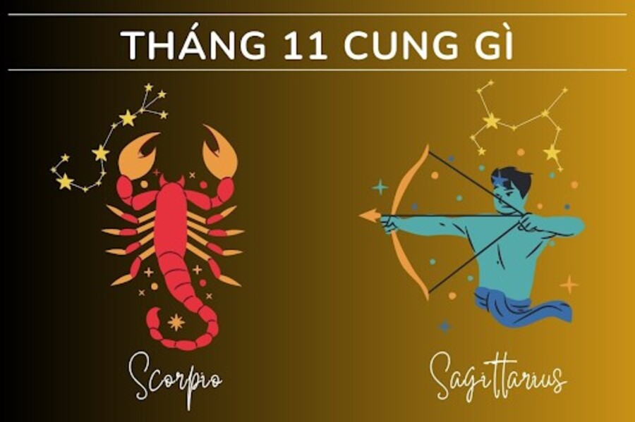 Tháng 11 thuộc cung Bọ Cạp và cung Nhân Mã