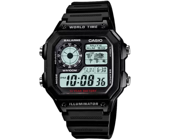 Casio mặt vuông STANDARD AE-1200WH-1BVDF