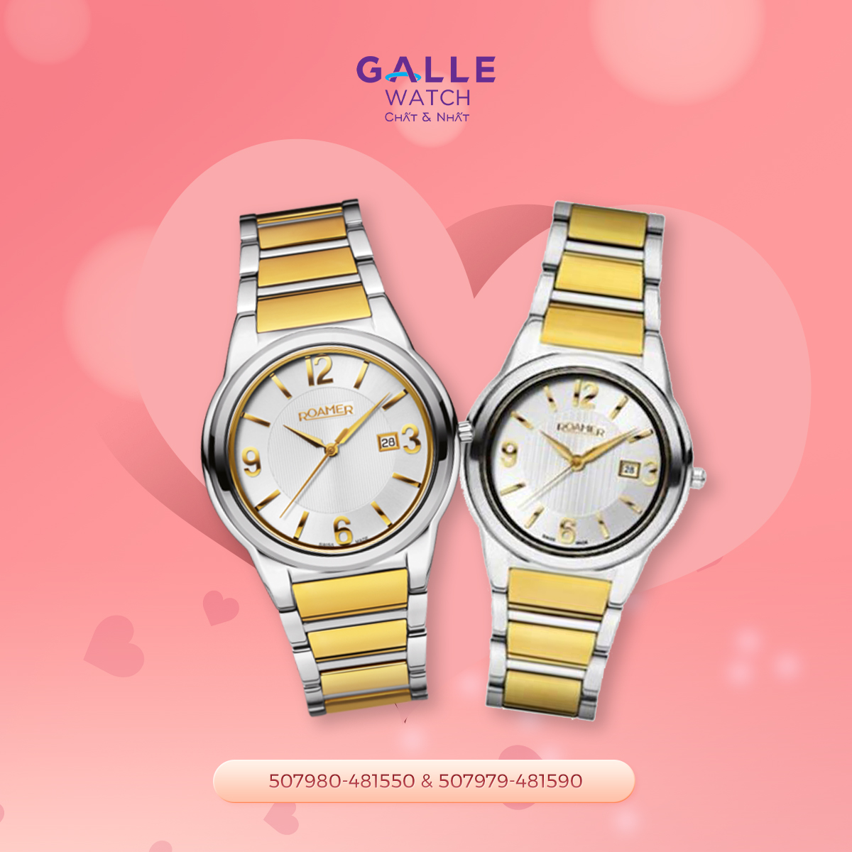 Đồng hồ đôi Roamer 507980-481550 + 507979-481590