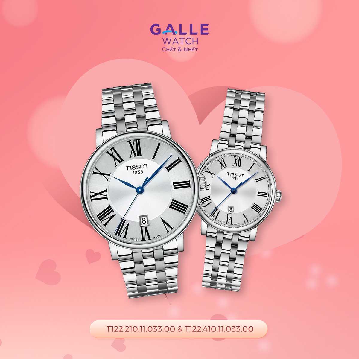 Đồng hồ đôi Tissot T-Classic T122.210.11.033.00 & T122.410.11.033.00