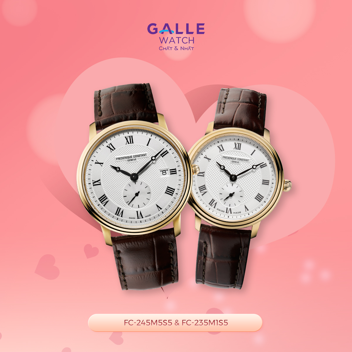Đồng hồ đôi Frederique Constant FC-245M5S5 & FC-235M1S5