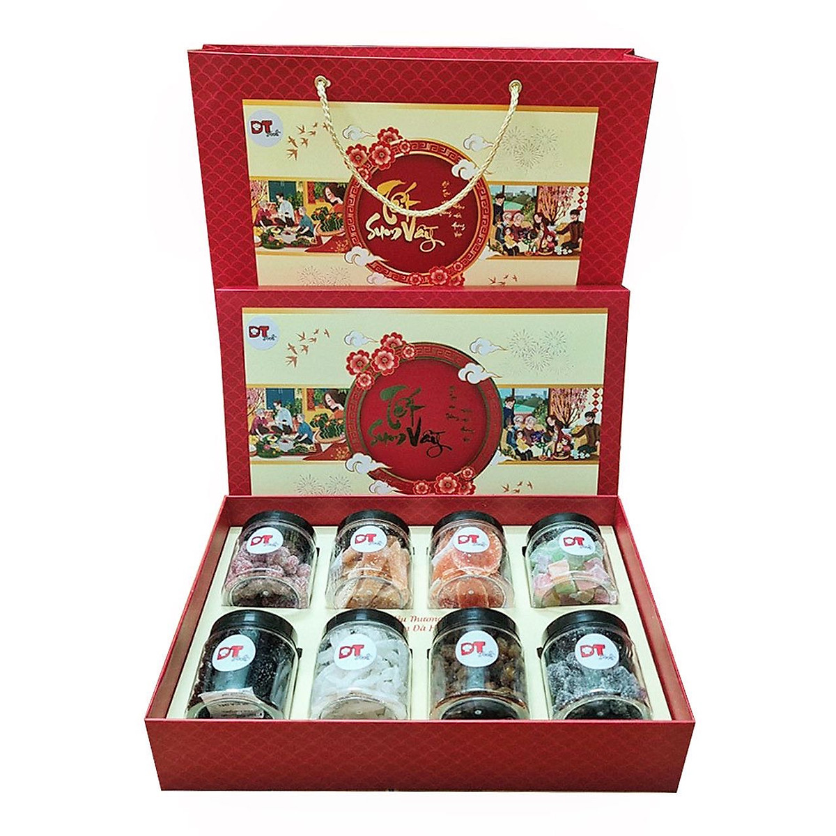 Hộp mứt tết làm quà tặng