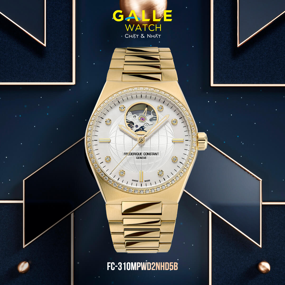 ĐỒNG HỒ NỮ FREDERIQUE CONSTANT HIGHLIFE LADIES AUTOMATIC HEART BEAT FC-310MPWD2NHD5B