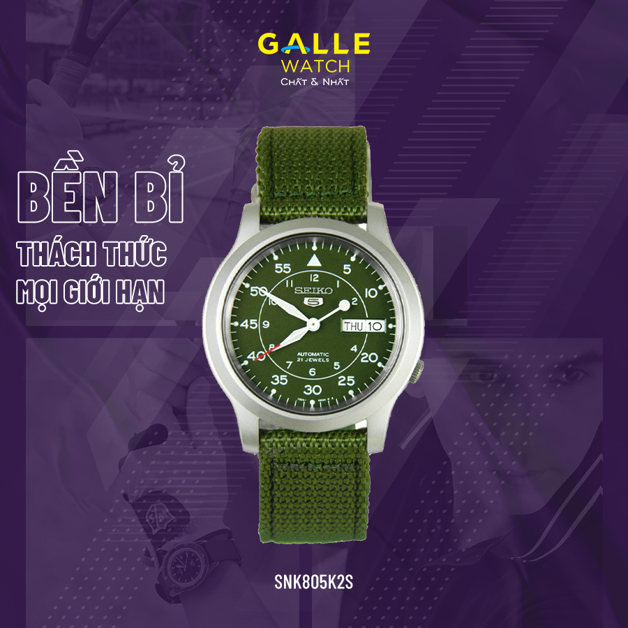 Đồng hồ nam Seiko 5 Quân Đội SNK805K2S
