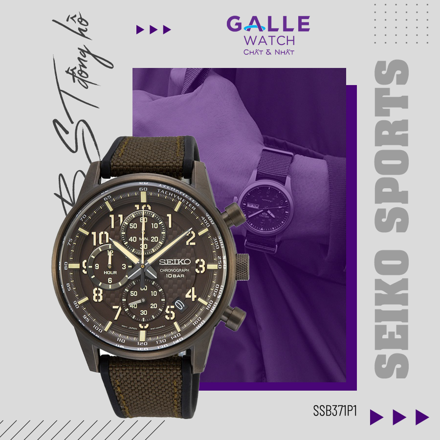 ĐỒNG HỒ NAM SEIKO CHRONOGRAPH SSB371P1