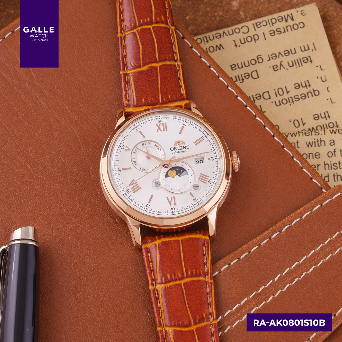 Đồng hồ Orient Classic Bambino Sun&Moon RA-AK0801S10B