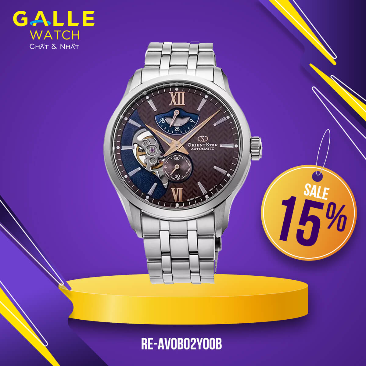 ĐỒNG HỒ NAM ORIENT STAR CONTEMPORARY LAYERED SKELETON RE-AV0B02Y00B