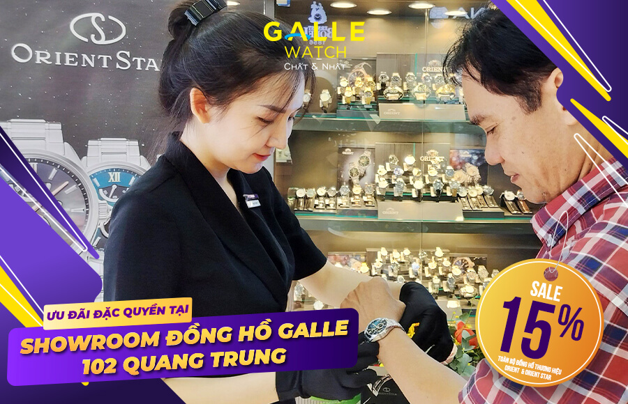 Sở hữu đồng hồ Orient Star và Orient với mức giá tốt nhất, Ưu đãi độc quyền tại Showroom Đồng hồ Galle 102 Quang Trung