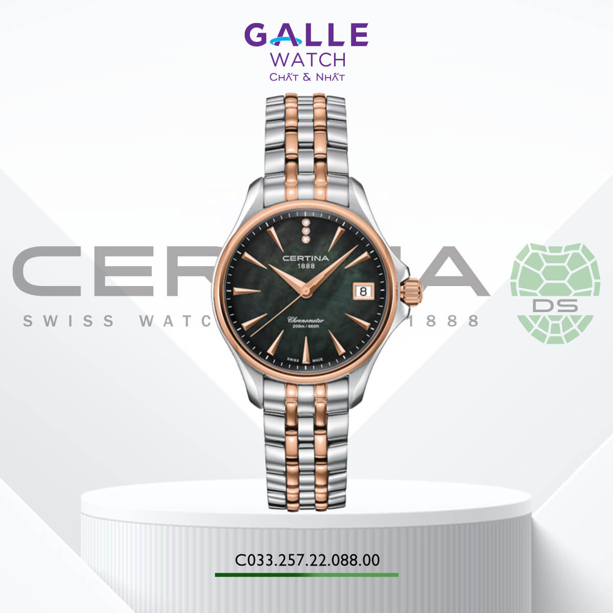 ĐỒNG HỒ NỮ CERTINA DS-8 LADY MOON PHASE C033.257.22.088.00