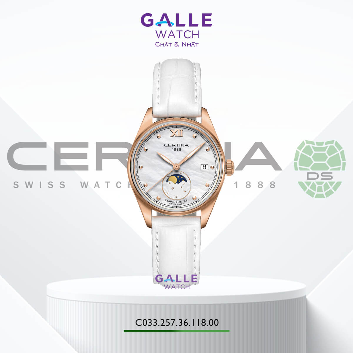 ĐỒNG HỒ NỮ CERTINA DS-8 LADY MOON PHASE  C033.257.36.118.00