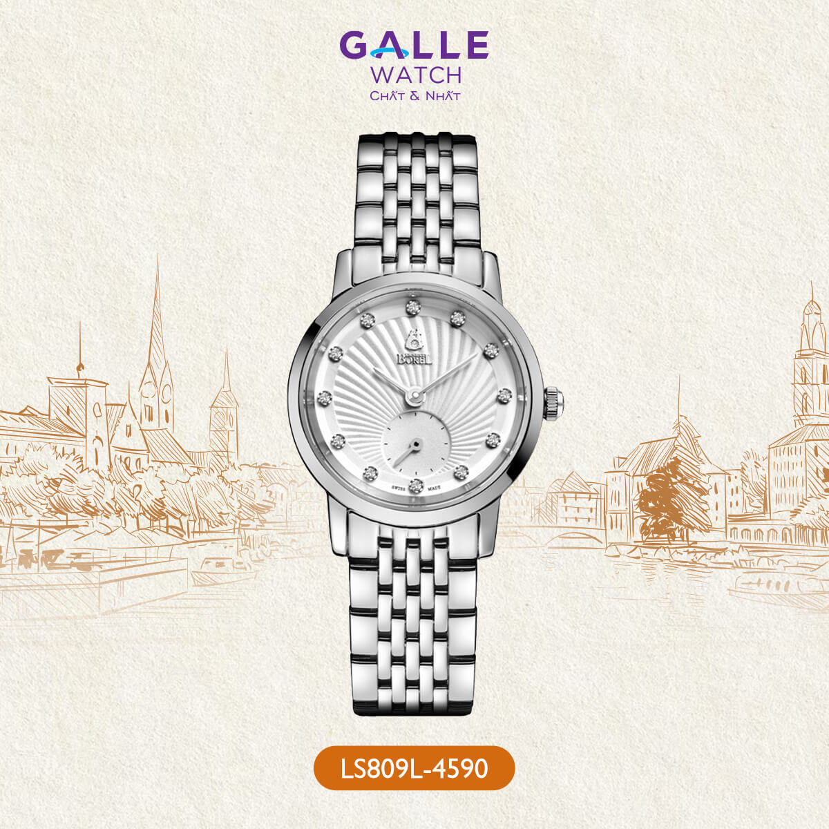 ĐỒNG HỒ NỮ ERNEST BOREL JOSS LS809L-4590