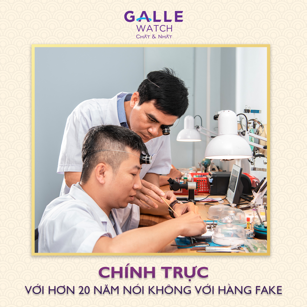 Chính trực - tôn trọng - cam kết - tận tâm - cộng đồng luông là giá trị cốt lõi của đồng hồ Galle