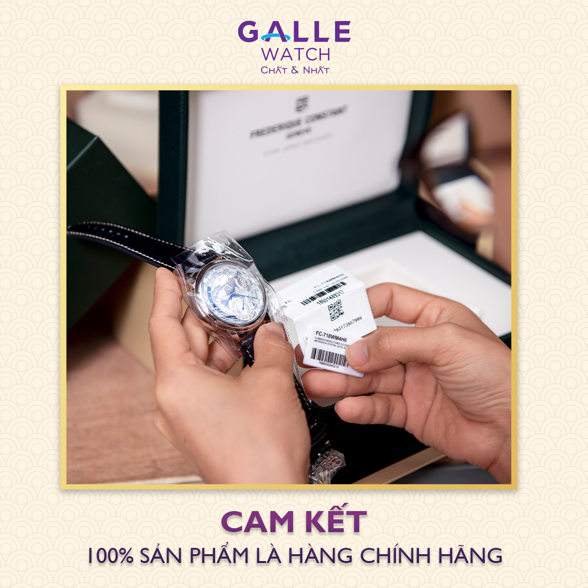 Galle cam kết 100% đồng hồ chính hãng đây đủ tem nhãn, thông tin minh bạch