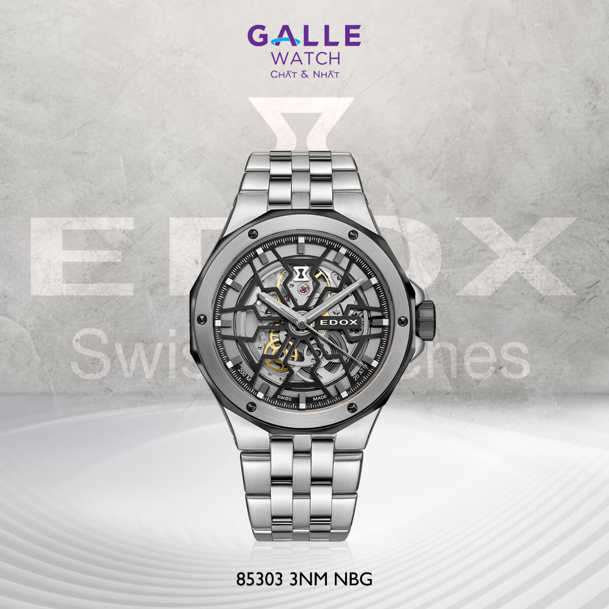 ĐỒNG HỒ NAM EDOX DELFIN MECANO AUTOMATIC 85303-3NM-NBG