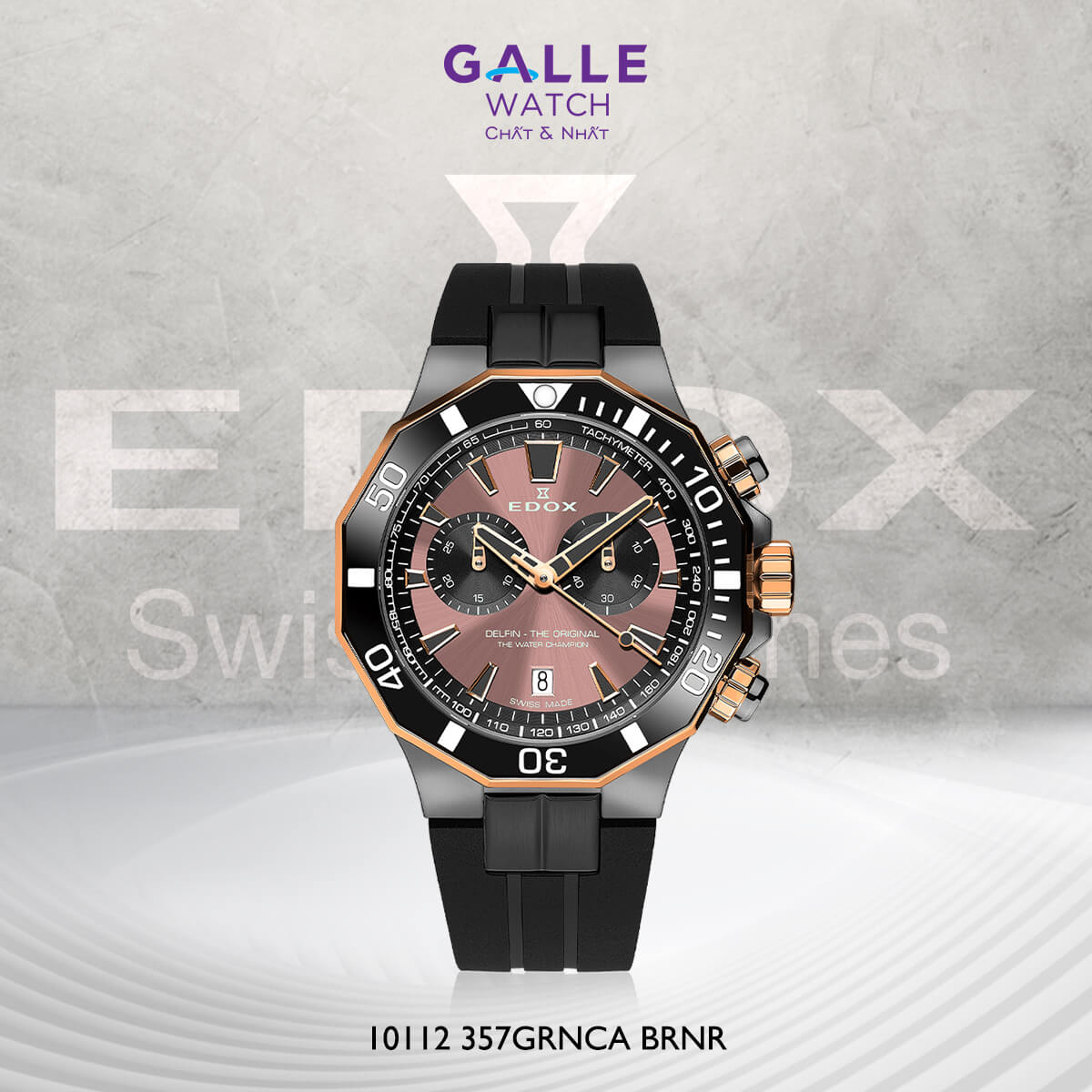 ĐỒNG HỒ NAM EDOX DELFIN CHRONOGRAPH 10112-357GRNCA-BRNR