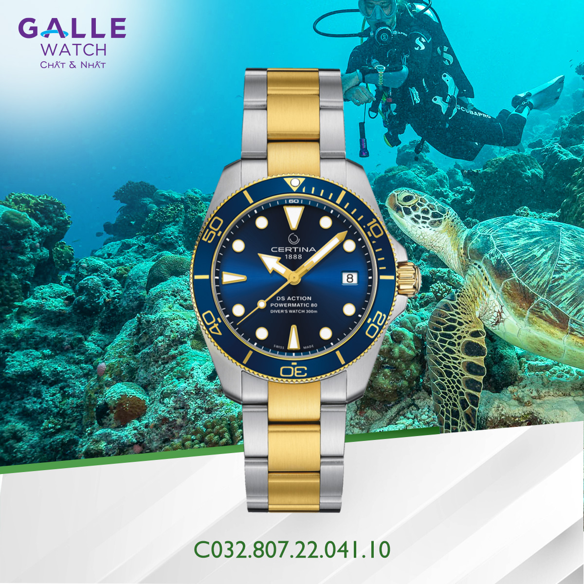 ĐỒNG HỒ NAM CERTINA DS ACTION DIVER 38MM C032.807.22.041.10