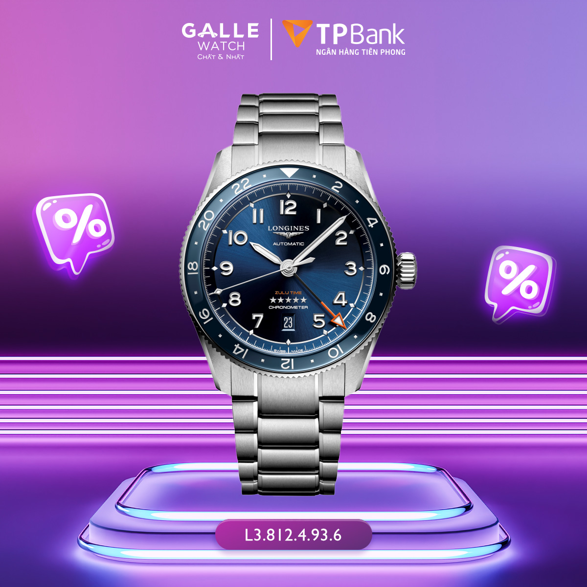 ĐỒNG HỒ NAM LONGINES SPIRIT ZULU TIME L3.812.4.93.6