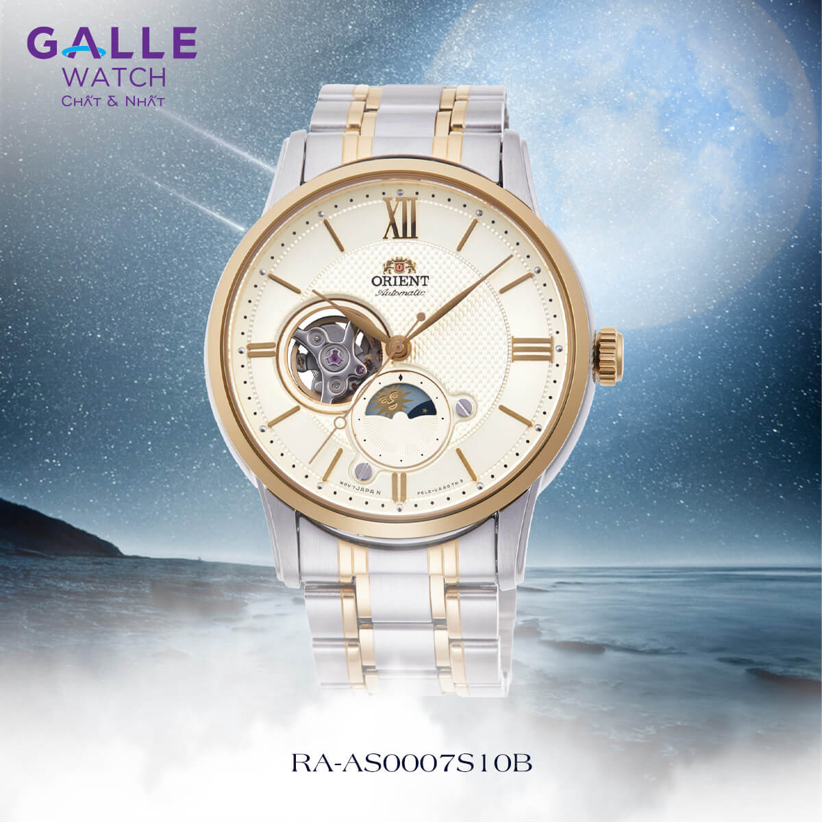 ĐỒNG HỒ NAM ORIENT MECHANICAL CLASSIC SUN & MOON RA-AS0007S10B
