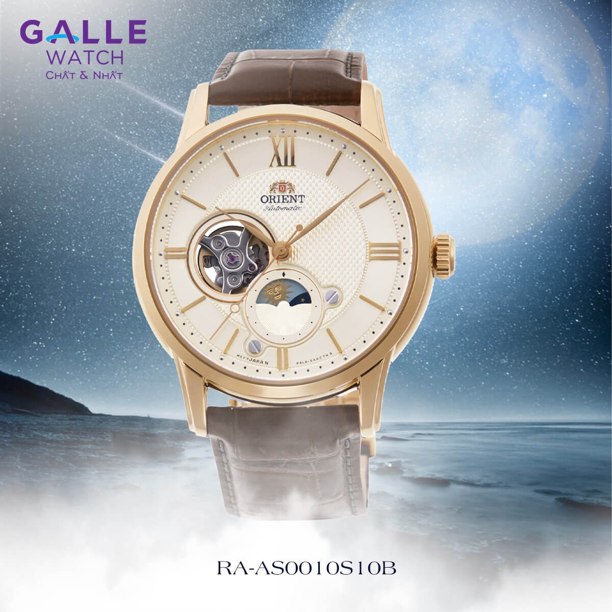 ĐỒNG HỒ ORIENT MECHANICAL CLASSIC SUN & MOON RA-AS0010S10B