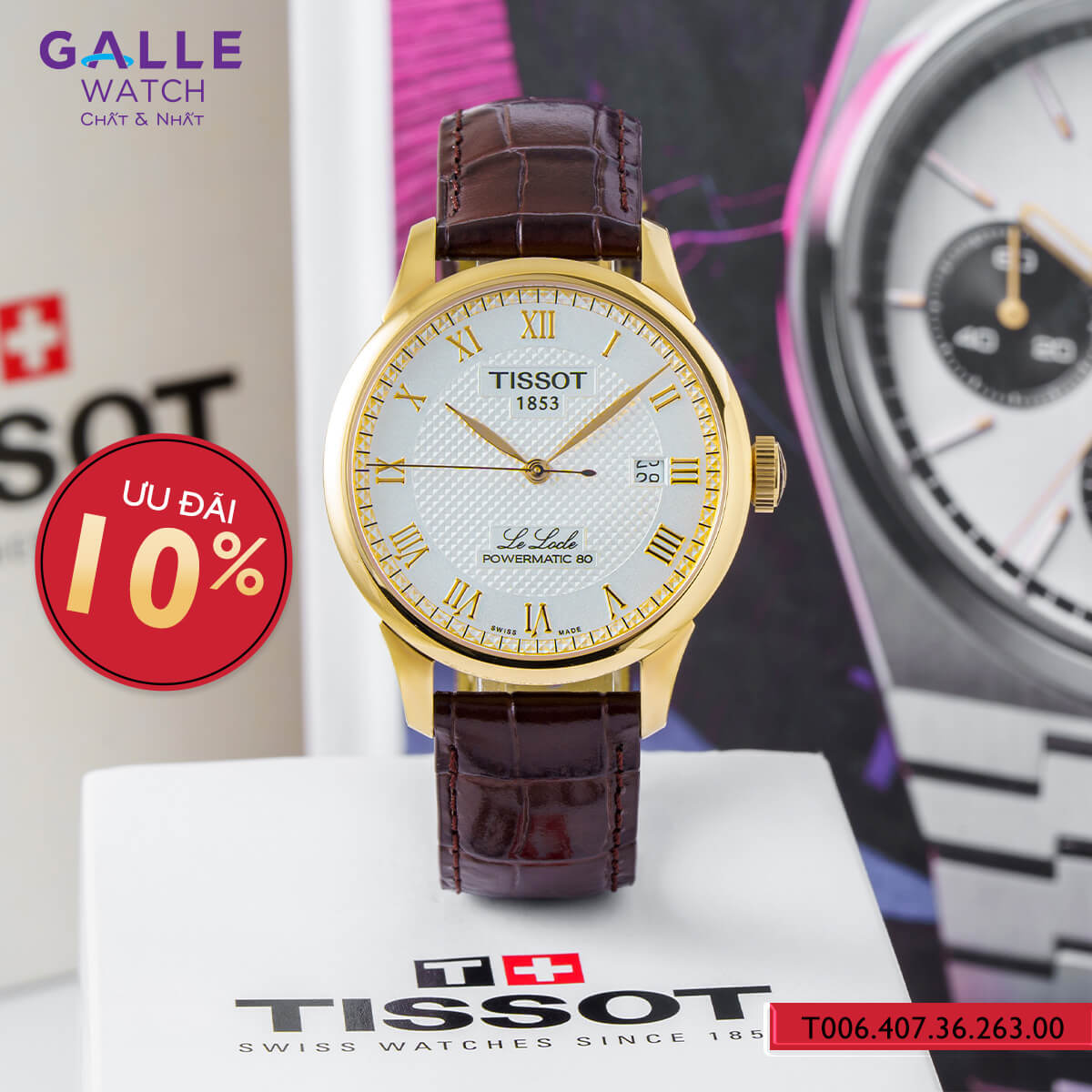 ĐỒNG HỒ NAM TISSOT LE LOCLE POWERMATIC 80 T006.407.36.263.00