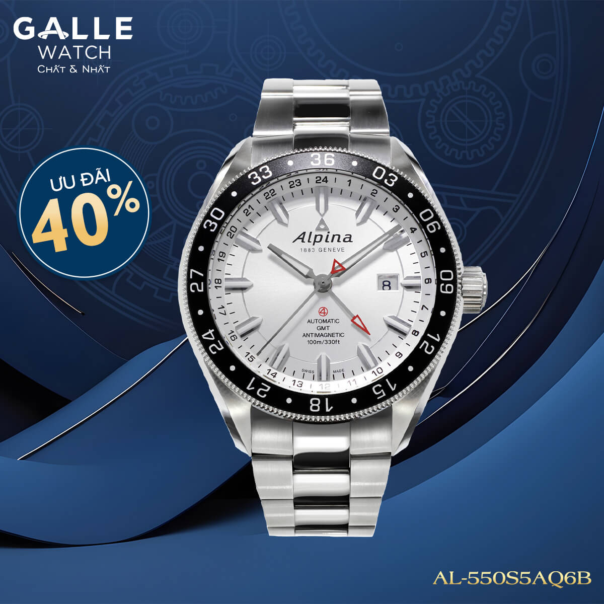 ĐỒNG HỒ ALPINA ALPINER 4 GMT AL-550S5AQ6B