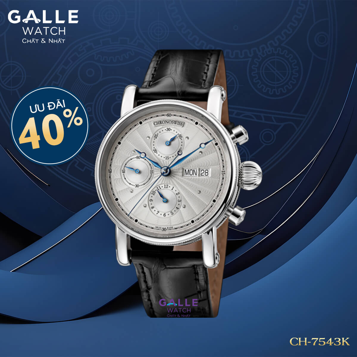 ĐỒNG HỒ CHRONOSWISS SIRIUS CHRONOGRAPH DAY DATE CH-7543K