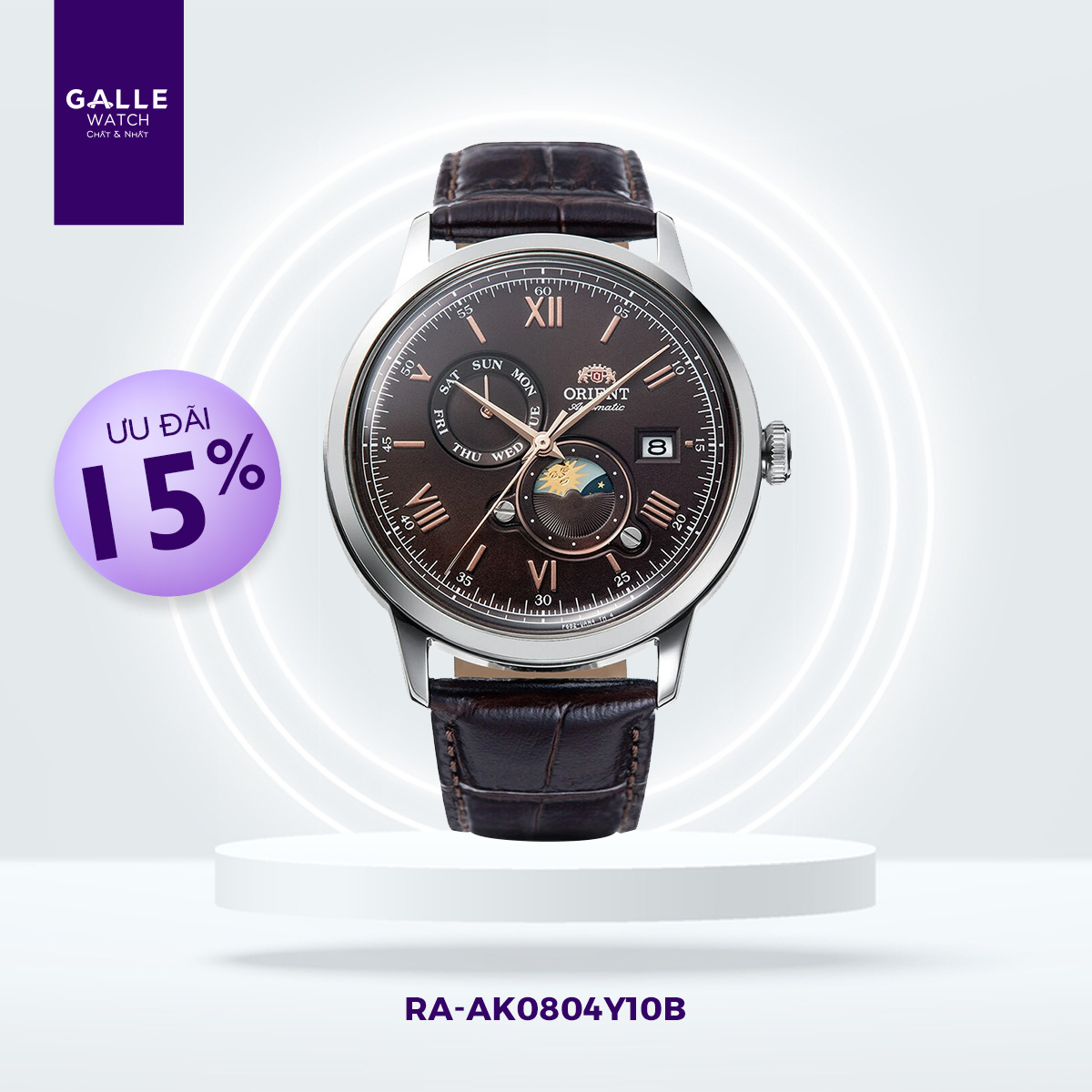 ĐỒNG HỒ NAM ORIENT CLASSIC SUN AND MOON RA-AK0804Y10B