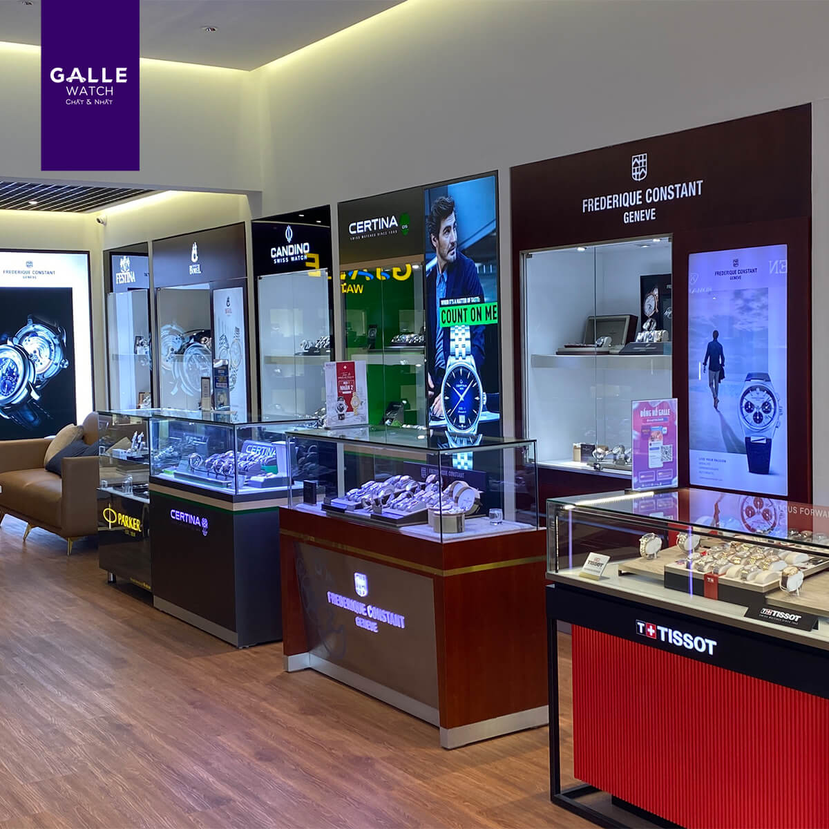 Bạn sẽ bị choàng ngợp bởi không gian sang trọng và tinh tế của showroom Đồng hồ Galle A1C Đồng Khởi, Biên Hòa