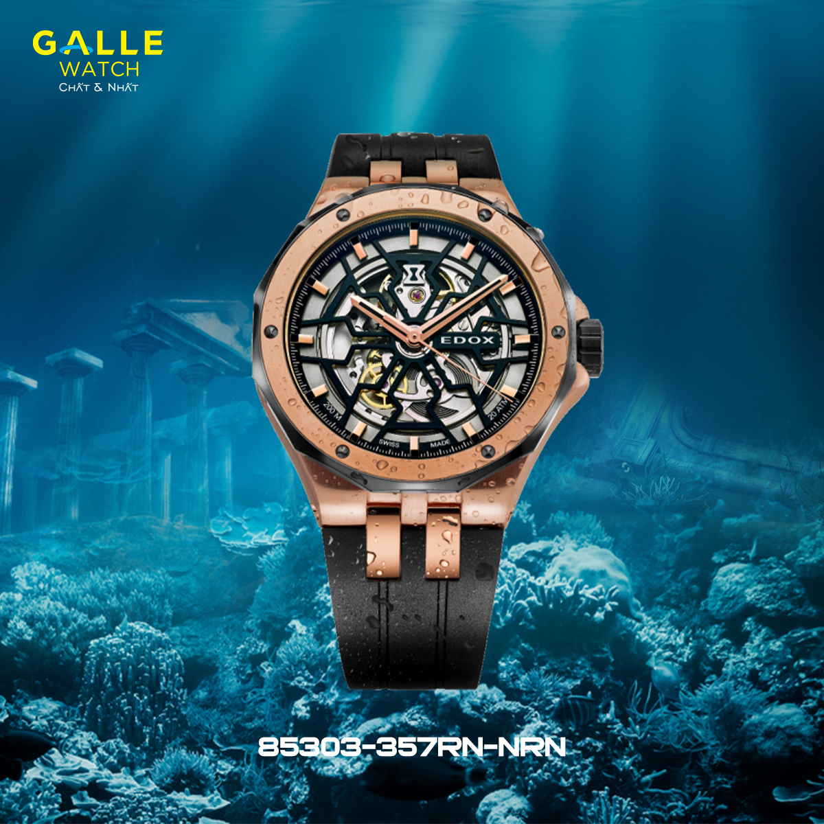 ĐỒNG HỒ NAM EDOX DELFIN MECANO AUTOMATIC 85303-357RN-NRN