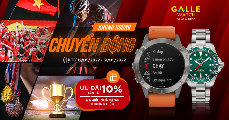[Không ngừng chuyển động] Tuần lễ đồng hồ thể thao, ưu đãi 10% với các sản phẩm nguyên giá