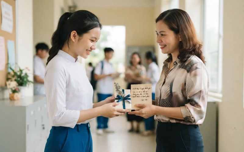Thời điểm trao tặng quà khéo léo giúp giữ trọn vẹn nét đẹp văn hóa tôn sư trọng đạo