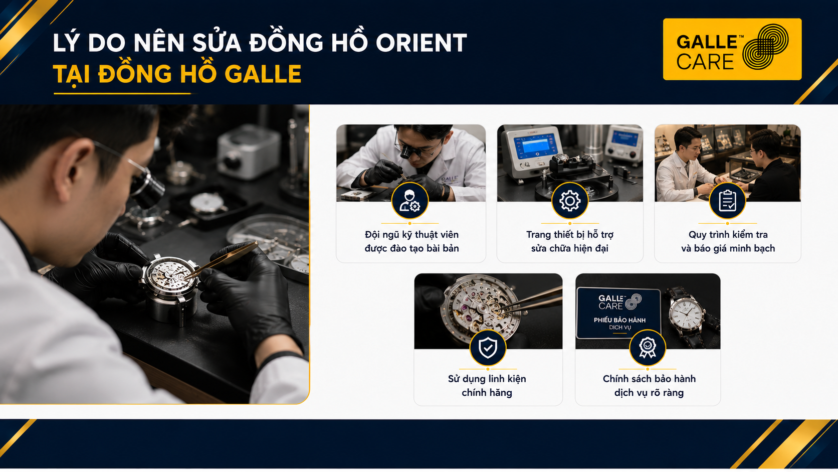 Lý do nên sửa đồng hồ tại Galle Care