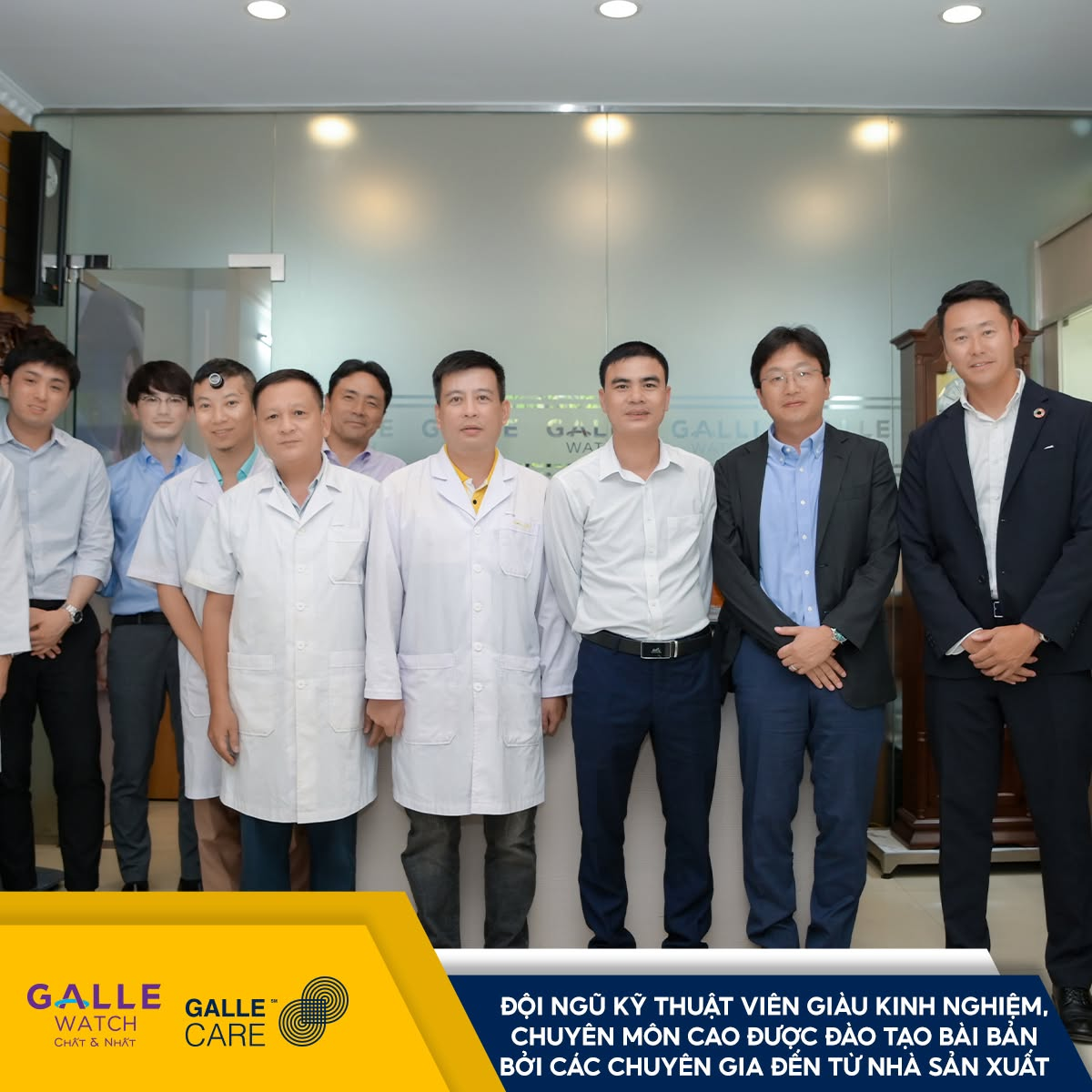 hệ thống kỹ thuật, trang thiết bị và quy trình tiếp nhận tại Đồng hồ Galle Care